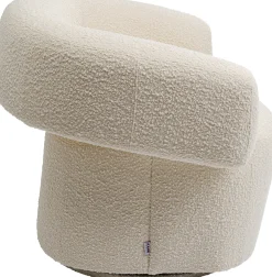 Fashion KARE Design Fotel obrotowy Maye 76x86 cm kremowy - KARE