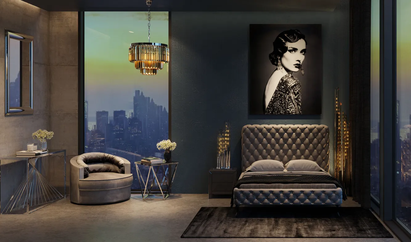 Fashion KARE Design Fotel obrotowy Music Hall 90x71 cm szary - KARE