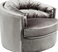 Fashion KARE Design Fotel obrotowy Music Hall 90x71 cm szary - KARE