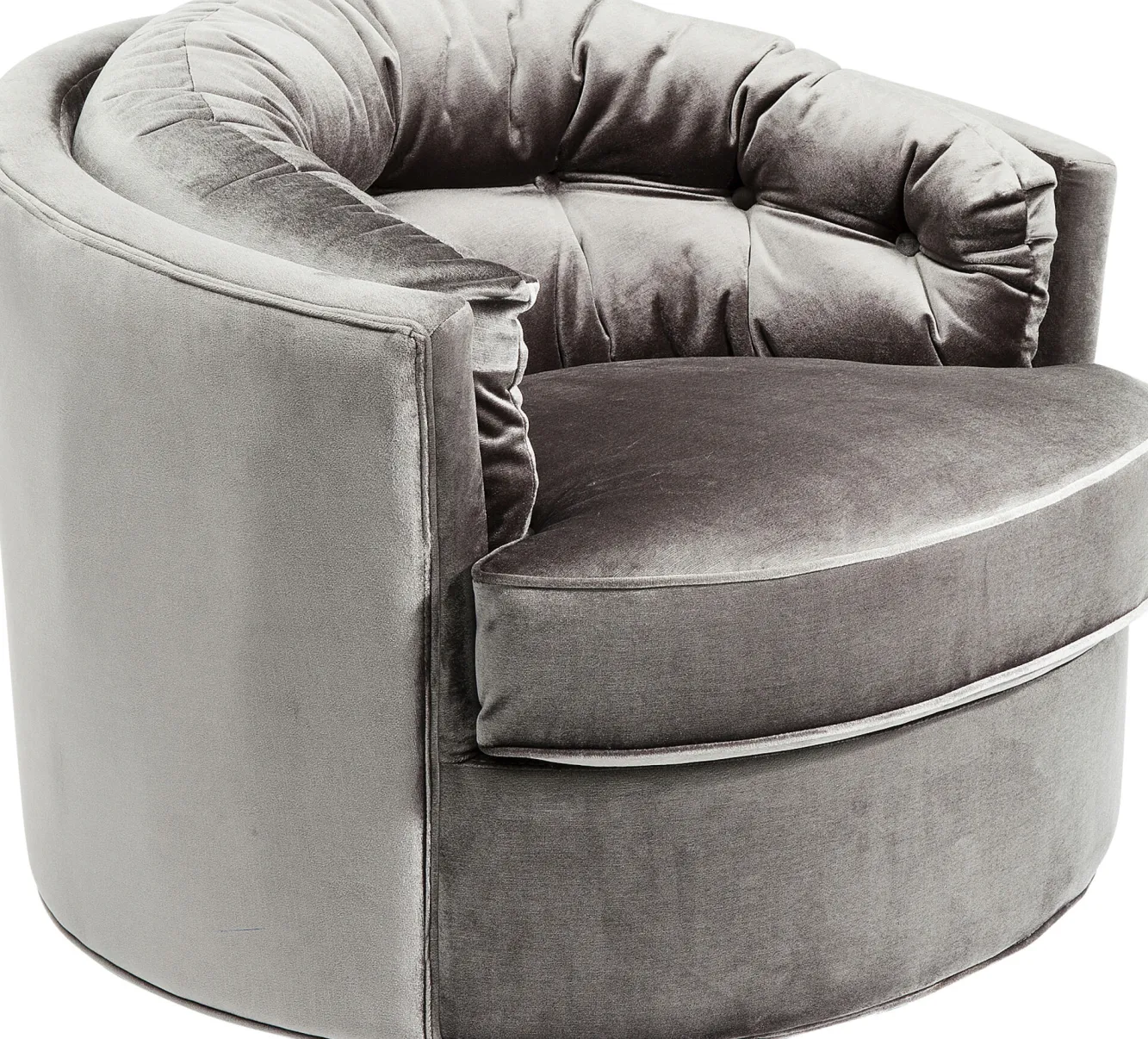 Fashion KARE Design Fotel obrotowy Music Hall 90x71 cm szary - KARE