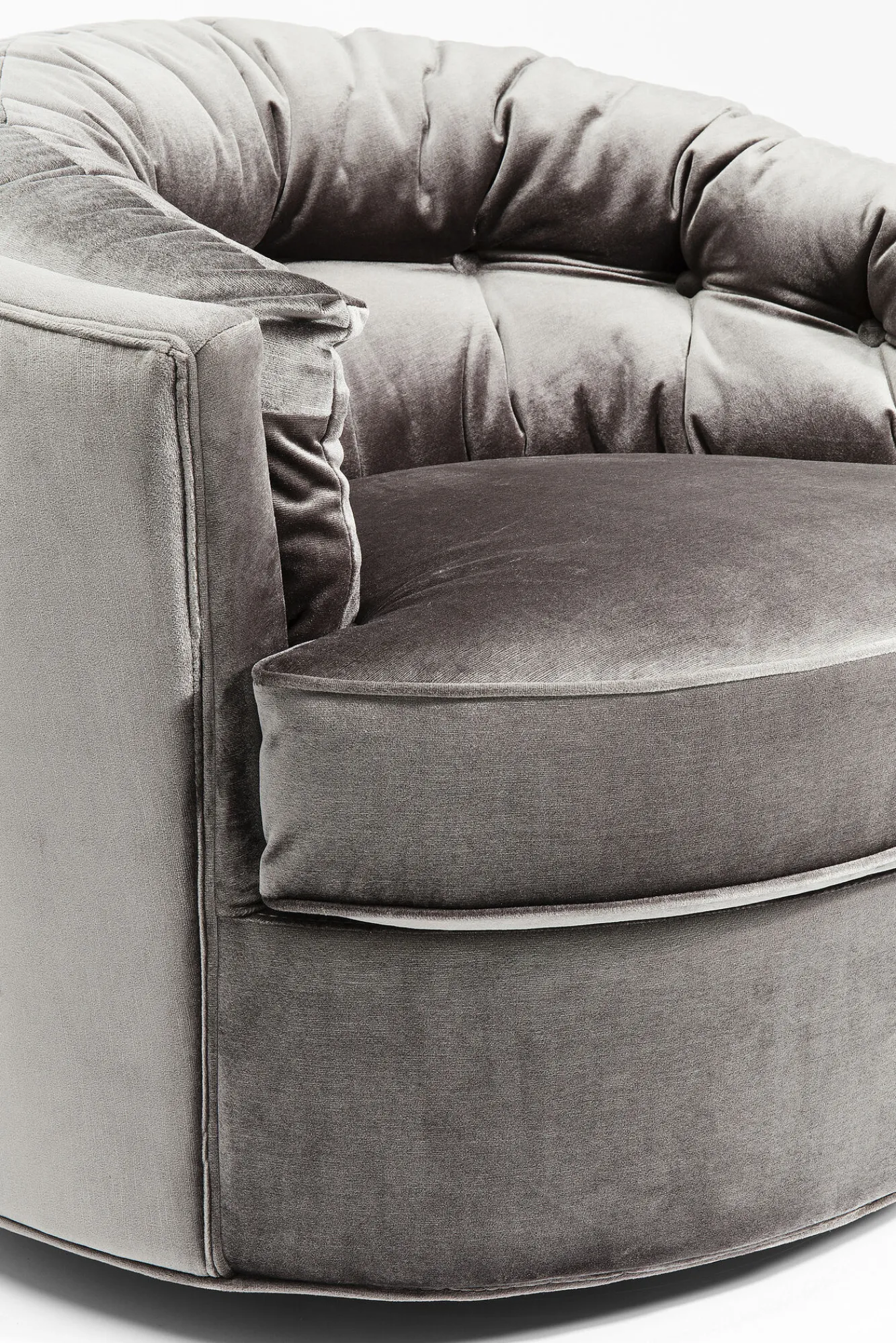 Fashion KARE Design Fotel obrotowy Music Hall 90x71 cm szary - KARE