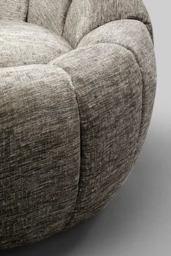 Outlet KARE Design Fotel obrotowy nowoczesny szary do salonu 86x72 cm - KARE