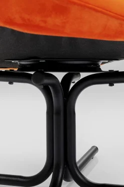 Hot KARE Design Fotel obrotowy Oscar Velvet 82x95 cm pomarańczowy - KARE