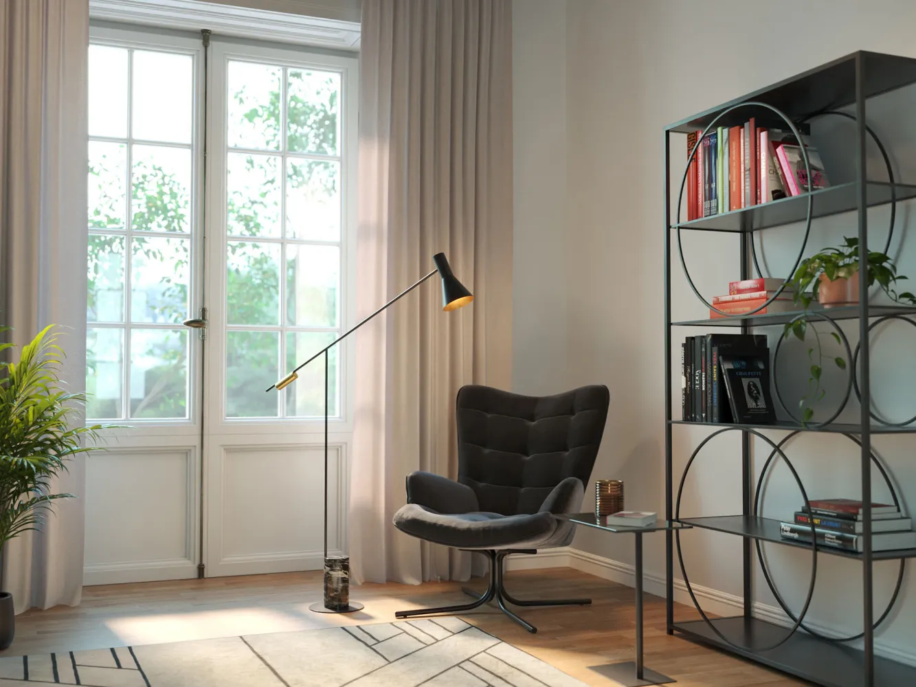 Best KARE Design Fotel obrotowy Oscar Velvet 82x95 cm czarny - KARE