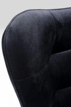 Best KARE Design Fotel obrotowy Oscar Velvet 82x95 cm czarny - KARE