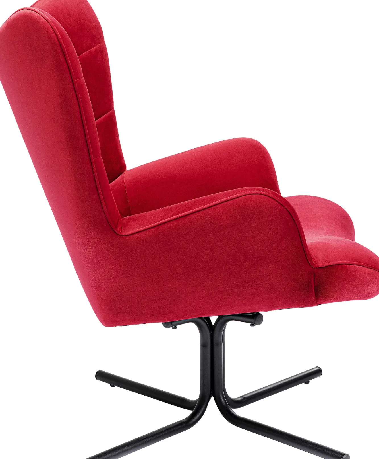 Hot KARE Design Fotel obrotowy Oscar Velvet 82x95 cm czerwony - KARE