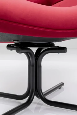 Hot KARE Design Fotel obrotowy Oscar Velvet 82x95 cm czerwony - KARE