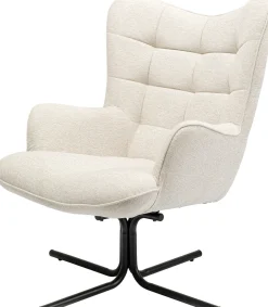 Outlet KARE Design Fotel obrotowy Oscar 82x95 cm kremowy - KARE
