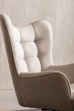 Outlet KARE Design Fotel obrotowy Oscar 82x95 cm kremowy - KARE