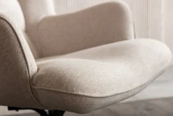 Outlet KARE Design Fotel obrotowy Oscar 82x95 cm kremowy - KARE