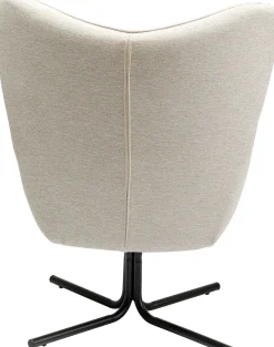 Outlet KARE Design Fotel obrotowy Oscar 82x95 cm kremowy - KARE