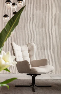 Outlet KARE Design Fotel obrotowy Oscar 82x95 cm kremowy - KARE