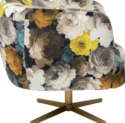Online KARE Design Fotel obrotowy Peony Yellow 81x70 cm - KARE