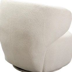 Hot KARE Design Fotel obrotowy uszak w kolorze kremowym 80x77 cm - KARE