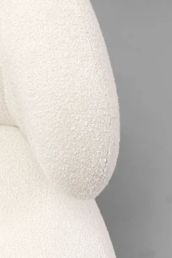 Hot KARE Design Fotel obrotowy uszak w kolorze kremowym 80x77 cm - KARE