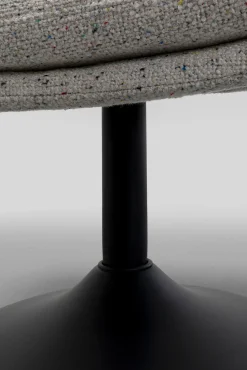 Outlet KARE Design Fotel obrotowy z podnóżkiem tkanina z kolorowymi detalami 81x84 cm - KARE