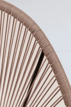 Fashion KARE Design Fotel ogrodowy brązowy nogi metalowe czarne - KARE