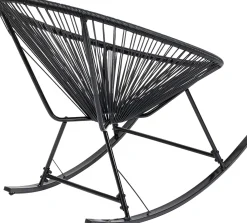 Best KARE Design Fotel ogrodowy bujany czarny nogi stalowe 73x85 cm - KARE