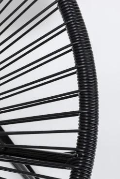 Best KARE Design Fotel ogrodowy bujany czarny nogi stalowe 73x85 cm - KARE