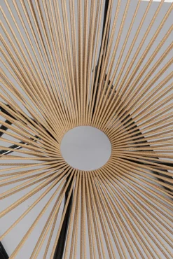 Sale KARE Design Fotel ogrodowy bujany naturalny nogi stalowe czarne 73x85 cm - KARE