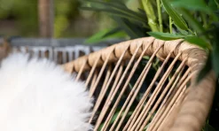 Best KARE Design Fotel ogrodowy Spaghetti 73x87 cm naturalny nogi czarne - KARE