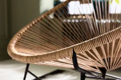 Best KARE Design Fotel ogrodowy Spaghetti 73x87 cm naturalny nogi czarne - KARE