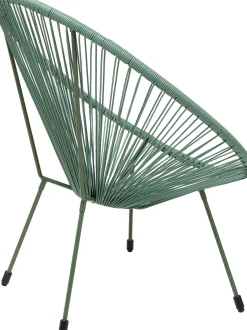 New KARE Design Fotel ogrodowy zielony żyłkowy 73x85 cm - KARE