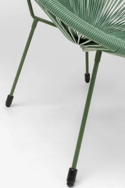 New KARE Design Fotel ogrodowy zielony żyłkowy 73x85 cm - KARE