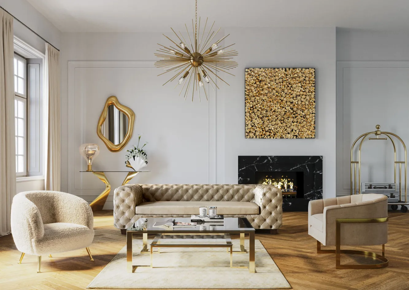 Outlet KARE Design Fotel Pure Elegance 77x71 cm beżowy - KARE