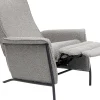 New KARE Design Fotel rozkładany Nicky 72x104 cm recliner szary - KARE