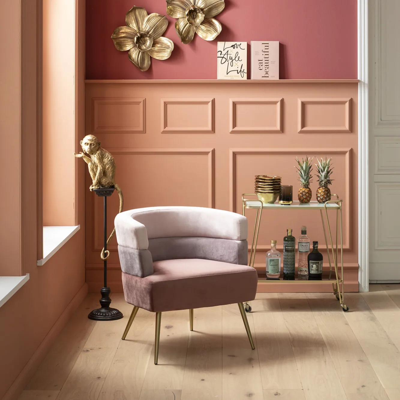 Sale KARE Design Fotel Sandwich 65x74 cm odcienie różu - KARE