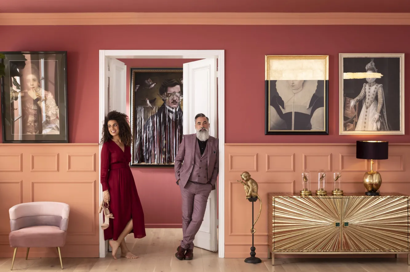 Sale KARE Design Fotel Sandwich 65x74 cm odcienie różu - KARE