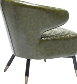 Hot KARE Design Fotel Session 66x72 cm oliwkowy ekoskóra - KARE