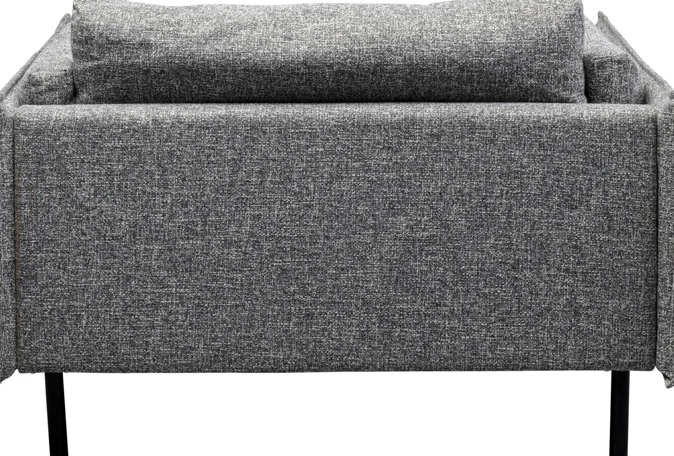 Hot KARE Design Fotel szeroki w kolorze szarym nogi stalowe czarne 126x88 cm - KARE