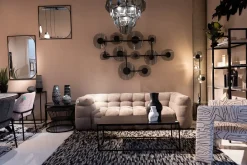 Fashion KARE Design Fotel Tripod 70x71 cm biały - czarne wzory - KARE