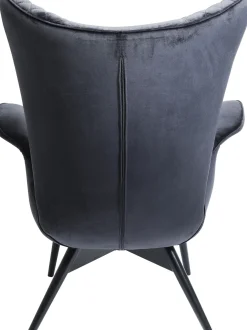 Best KARE Design Fotel Tudor Velvet 78x100 cm czarny - KARE