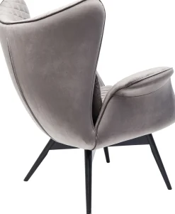 Discount KARE Design Fotel Tudor Velvet 78x100 cm srebrnoszary - KARE