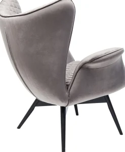 Discount KARE Design Fotel Tudor Velvet 78x100 cm srebrnoszary - KARE