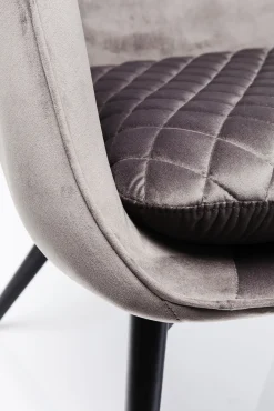 Discount KARE Design Fotel Tudor Velvet 78x100 cm srebrnoszary - KARE