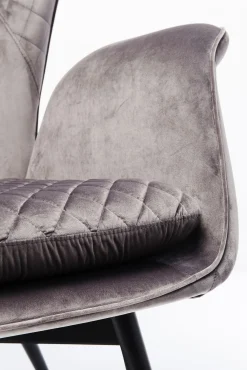 Discount KARE Design Fotel Tudor Velvet 78x100 cm srebrnoszary - KARE