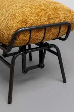 Online KARE Design Fotel żółty z podnóżkiem funkcja bujania nogi czarne - KARE