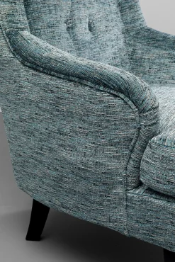 Online KARE Design Fotel uszak wysoki niebieski nogi czarne drewniane 83x112 cm - KARE