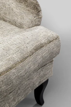 Discount KARE Design Fotel uszak wysoki szary nogi czarne drewniane 83x112 cm - KARE