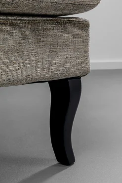 Discount KARE Design Fotel uszak wysoki szary nogi czarne drewniane 83x112 cm - KARE