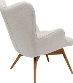 Sale KARE Design Fotel Vicky 73x94 cm kremowy - nogi dębowe - KARE