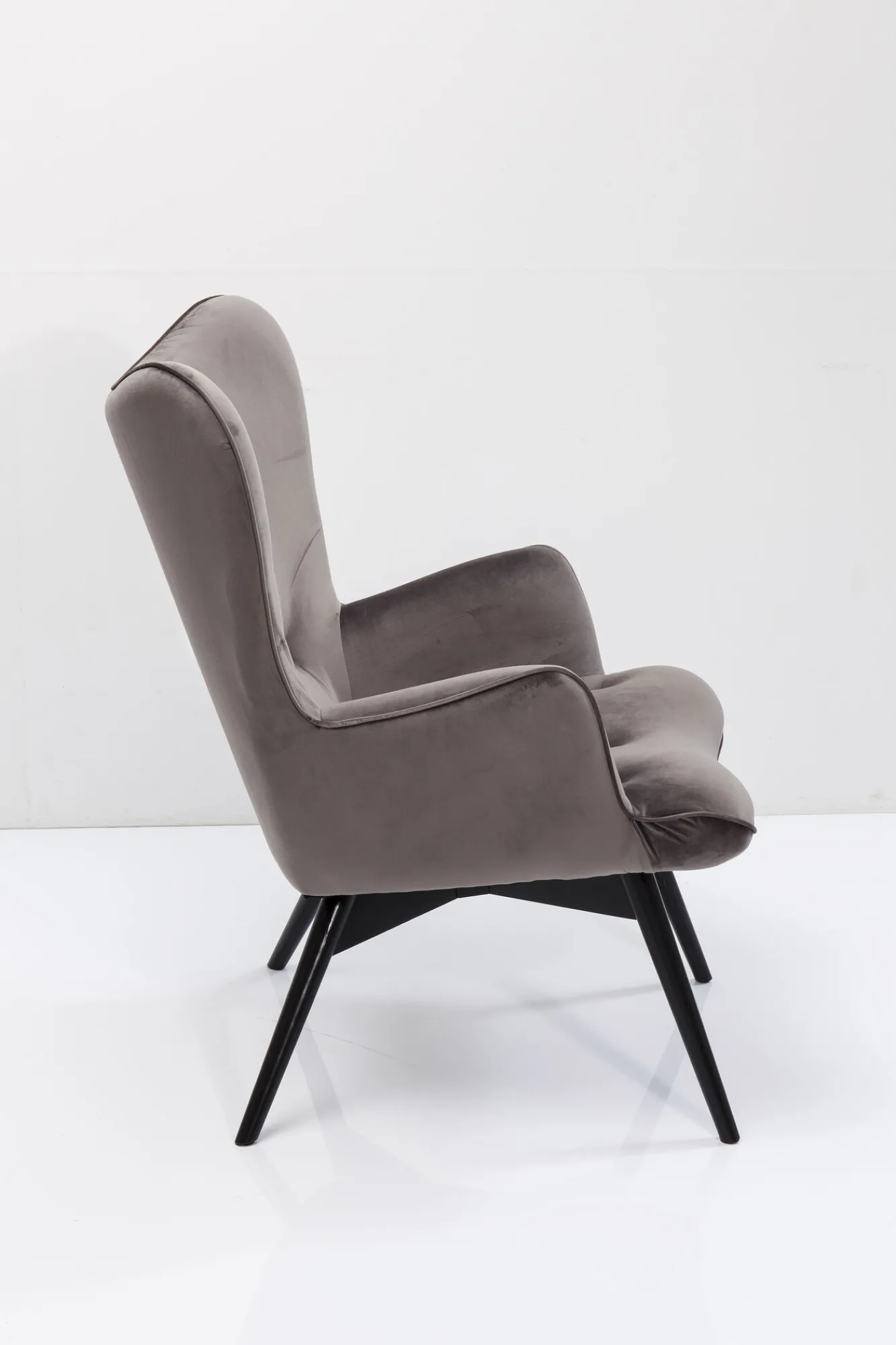 Fashion KARE Design Fotel Vicky 73x94 cm szary nogi czarne - KARE