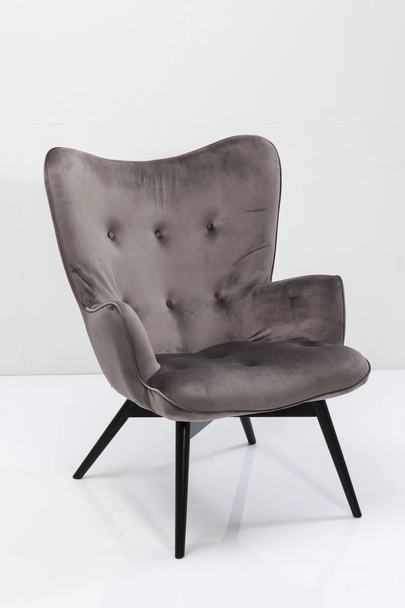 Fashion KARE Design Fotel Vicky 73x94 cm szary nogi czarne - KARE