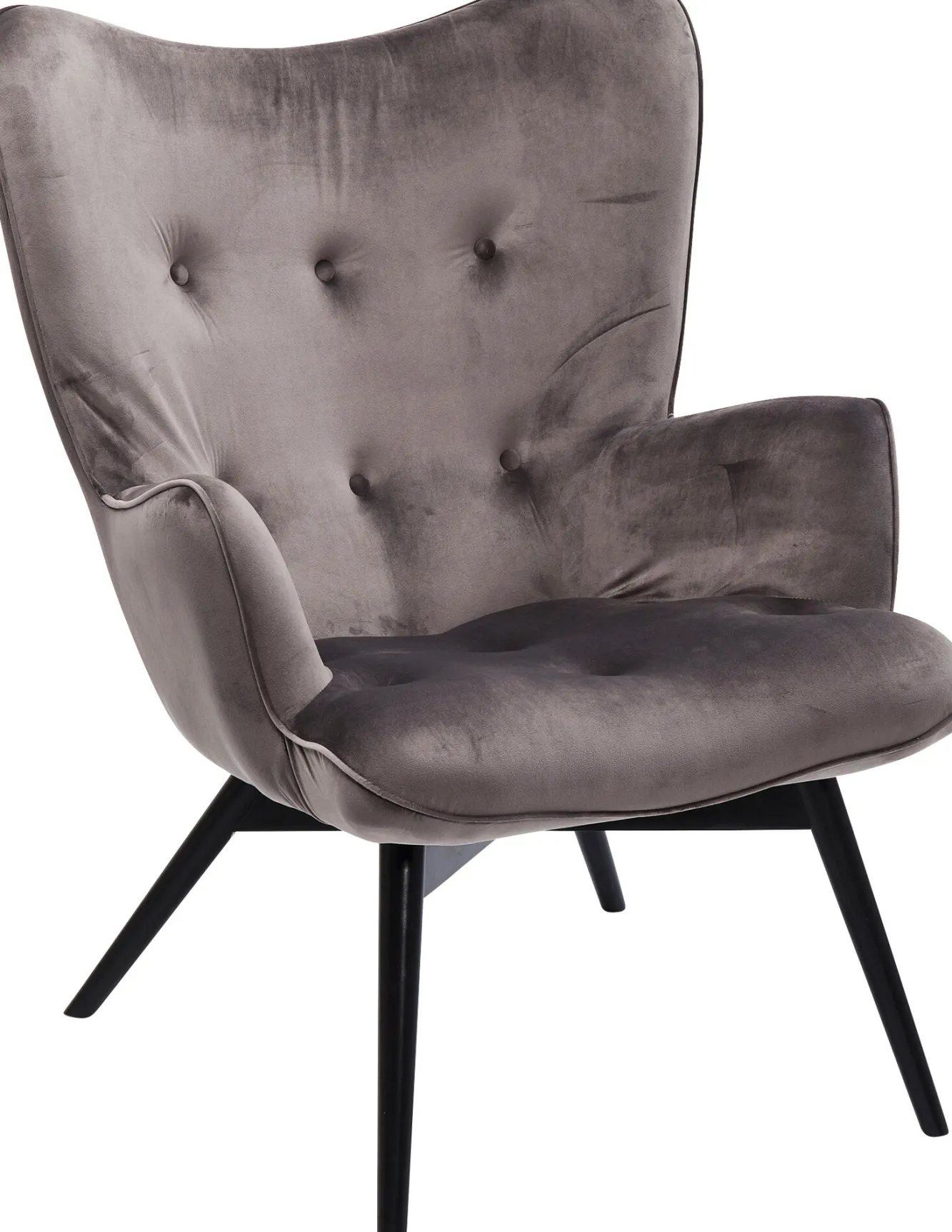 Fashion KARE Design Fotel Vicky 73x94 cm szary nogi czarne - KARE