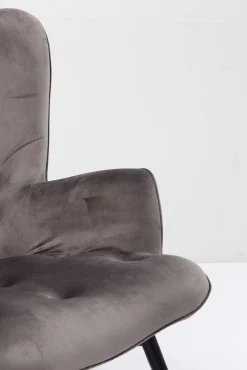 Fashion KARE Design Fotel Vicky 73x94 cm szary nogi czarne - KARE