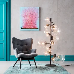 Fashion KARE Design Fotel Vicky 73x94 cm szary nogi czarne - KARE